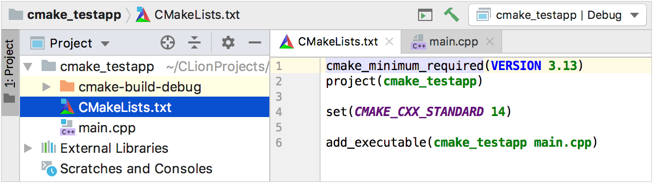 Cmake project example